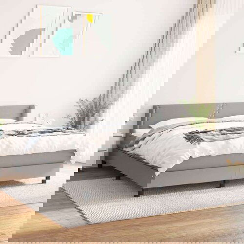  Box spring postelja z vzmetnico svetlo siva 160x200 cm žamet, (20894925) Cene