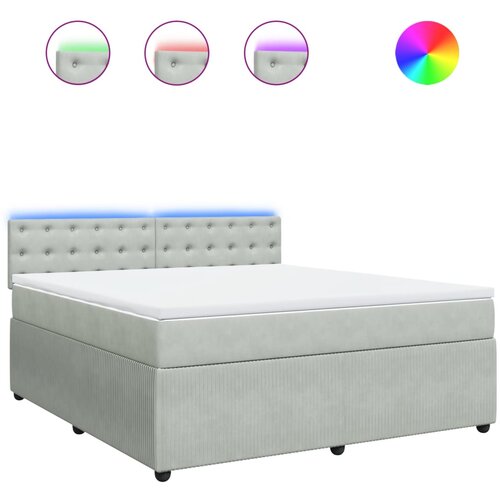Maison Chic Box spring postelja - Vzmetna postelja z vzmetnico svetlo siva 180x200 cm žamet SL24632, (21890952) Cene