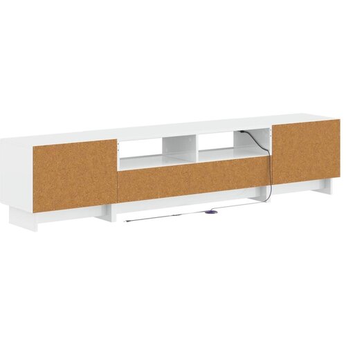  5-dijelni LED TV ormarić Bijela visokog sjaja Konstruirano drvo - Bijela visokog sjaja 100 cm Slike