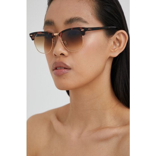 Ray-ban Clubmaster Classic RB3016 W0366 L (55) Rjava/Zelena Slike