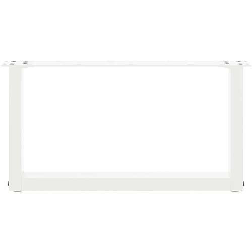 Noge za stolić U-oblika 2 kom bijele 60x(30-31) cm čelik Slike