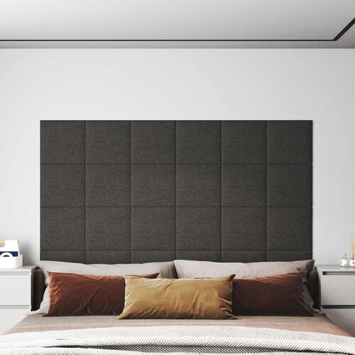  Zidna uzglavlja 12 pcs Tamno siva 30 x 30 cm tkanina Cijene