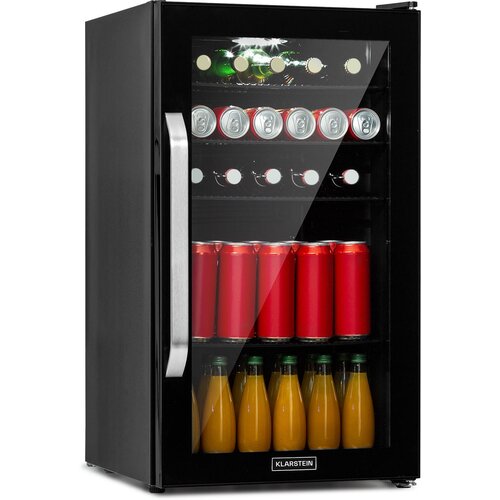 Klarstein Beersafe 3XL Onyx, hladilnik, 98 litrov, 4 police, panoramska steklena vrata Cene