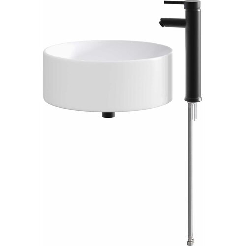  Umivaonik za kupaonicu Mat Crna 40,5 x 40,5 x 15,5 cm Metal Slike