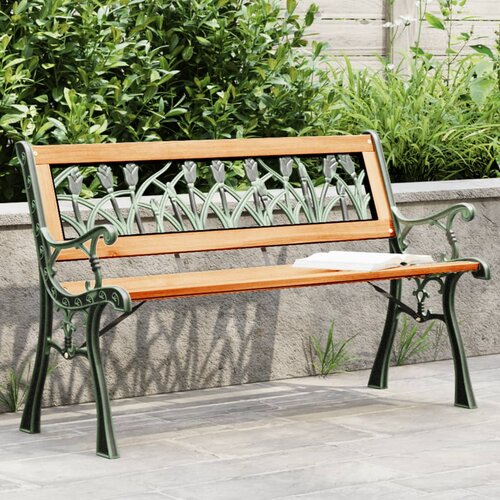 vidaXL Vrtna klop 116 cm trden les jelke in jeklo Cene