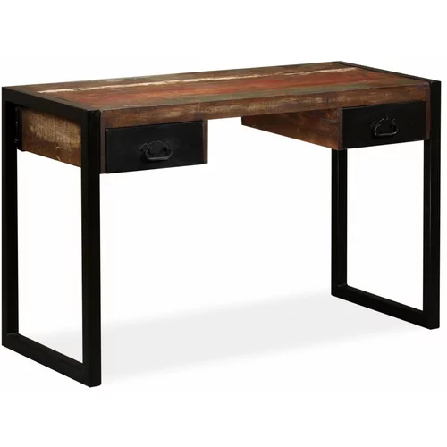  Pisaći stol s 2 ladice od masivnog obnovljenog drva 120x50x76 cm