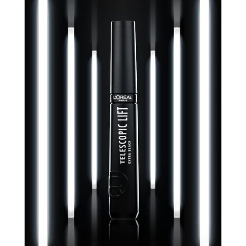 L&amp;acute;Or&amp;eacute;al Paris Telescopic Lift Extra Black maskara za volumen, ekstra črna za volumen in vihanje trepalnic 9,9 ml Slike