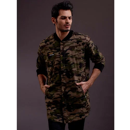 Fashion Hunters Men's camo jacket with patches