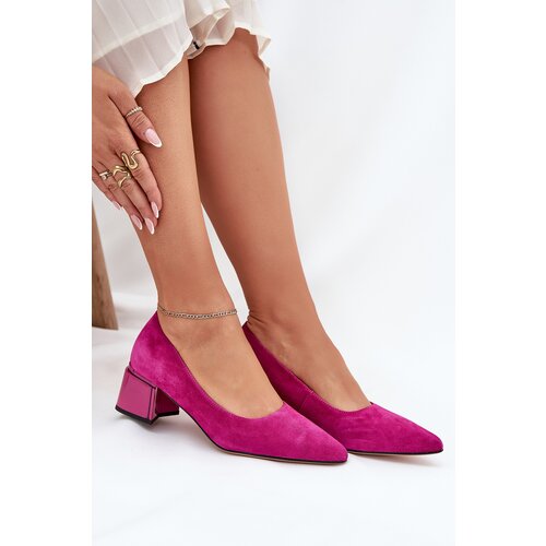 VINCEZA Suede Smooth Court Shoes With Pointed Toes Cene