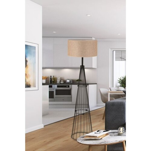 Opviq podna lampa 20588, 1 × E27, crna / braon Cene