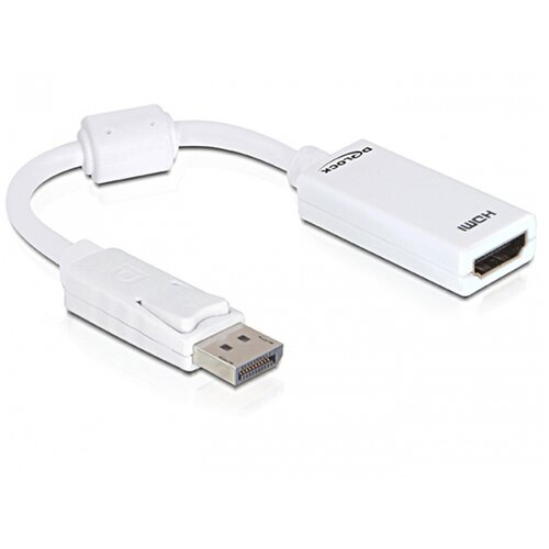 Delock 61767 DisplayPort / HDMI adapter [1x muški konektor displayport - 1x ženski konektor HDMI] bijela s feritnom jezg Cijene