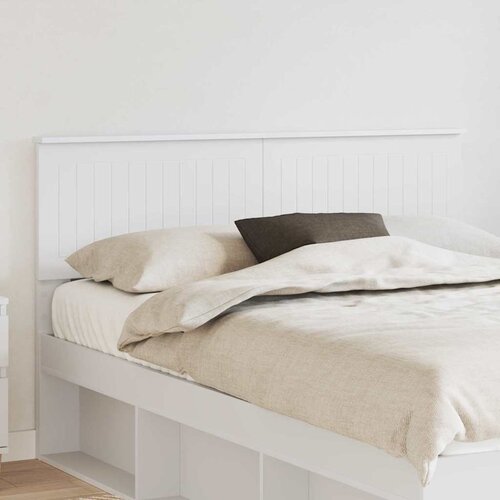 vidaXL Vzglavje z vzglavjem Bela 140 cm Konstruiran les Cene