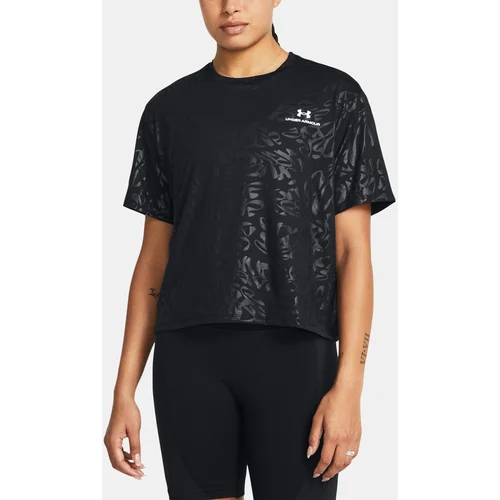 Under Armour Vanish Energy Emboss Crop T-Shirt SS-BLK - Women