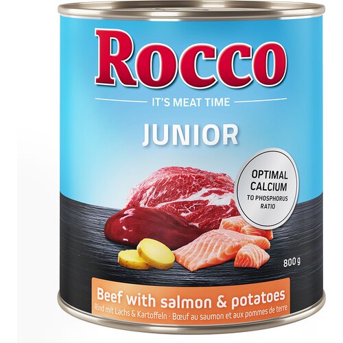 Rocco Junior 6 x 800 g - Govedina z lososom & krompirjem Cene