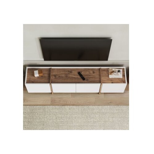 Hanah home TV ormarić, 180x46x35cm, bijela Slike
