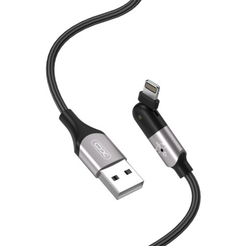 XO Kabel USB na 8-pin Lightning 180&amp;deg; NB176 1,2m 2,4A črn, (20441980) Slike