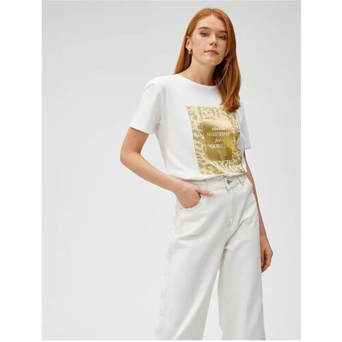 Koton Women&amp;#039;s T-shirt White 3sak50209ek Slike