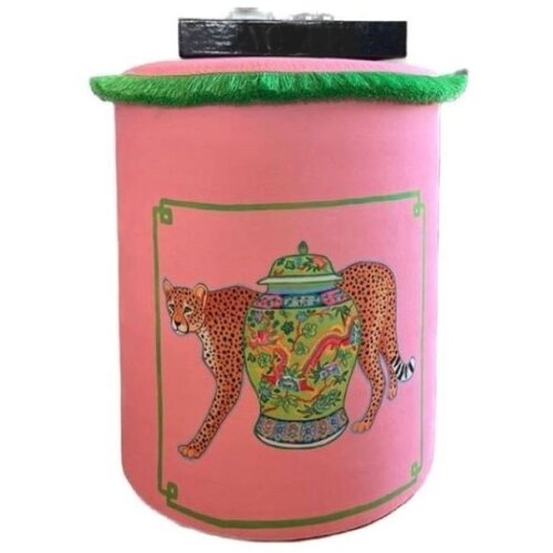 Woody Fashion jungle scar pouffe - pinkytiger multicolor pouffe Slike