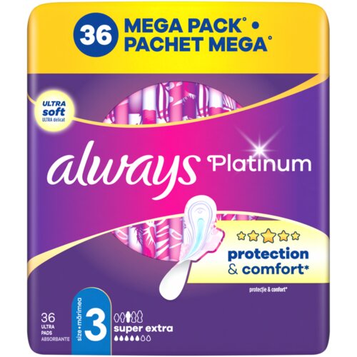 Always Platinum Super Extra Size 3 ulo&scaron;ci s krilima 36 kom Cijene