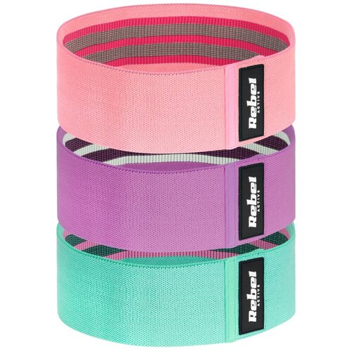 Rebel ACTIVE Tekstilne fitnes elastične trake set 3 komada 27-55kg RBA-3003 Cene