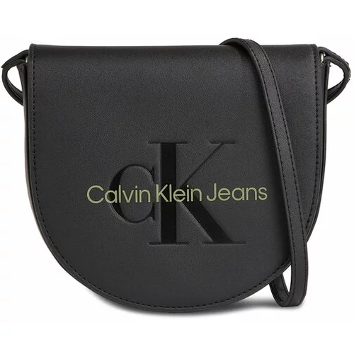 Calvin Klein Jeans Ročna torba Sculpted Mini Saddle Bag K60K611966 Črna
