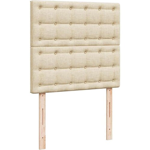 VidaXL otomanski okvir kreveta s madraca krem 80x200cm od tkanine Slike