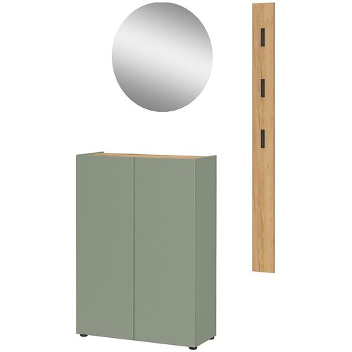 Germania Svijetlo zeleni set za hodnik u dekoru hrasta 104x200x33 cm Alviano – Cijene