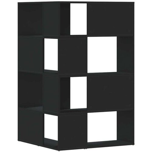 vidaXL Kutni regal za knjige s 4 razine crni 85 x 85 x 140 cm drveni Cene