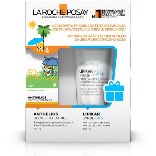 LAROCHE-POSAY LA ROCHE Losion anthelios 50ml + gel lipikar sindet ap+ 100ml Slike