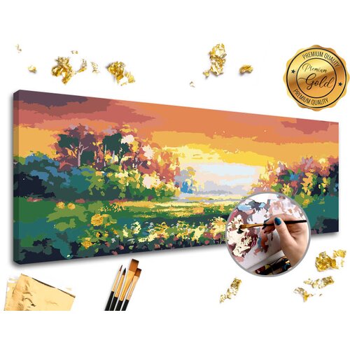  Slikanje  po brojevima premium gold - pastelni pejzaž (set za) Cijene