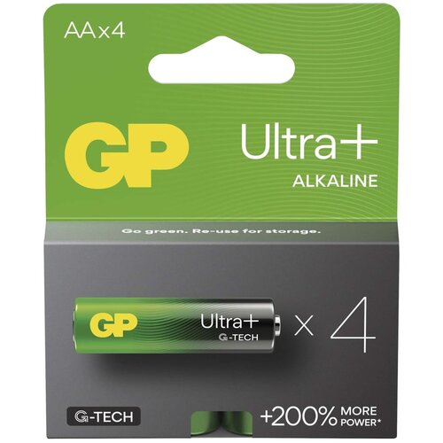 Gp Baterija alkalna ULTRA PLUS AA LR6 4 kos Slike