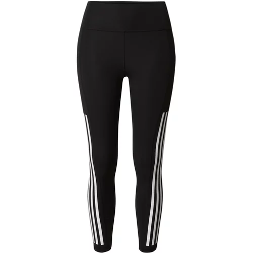 Adidas Sportske hlače 'Optime 3Stripes ' crna / bijela