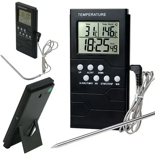  LCD kuhinjski termometer s sondo 95cm do 300°C za meso