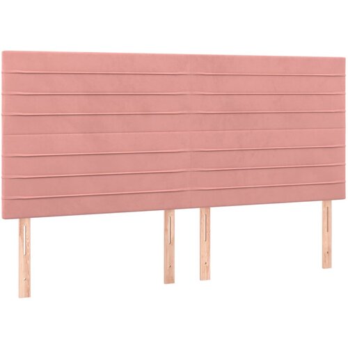 Maison Chic Posteljno vzglavje - Vzglavna omarica 4 kosa roza 80x5x78/88 cm žamet, (22077870) Slike