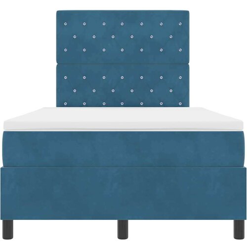 VidaXL Box spring krevet Tamno plava 120 x 200 cm Bar&amp;scaron;un Slike