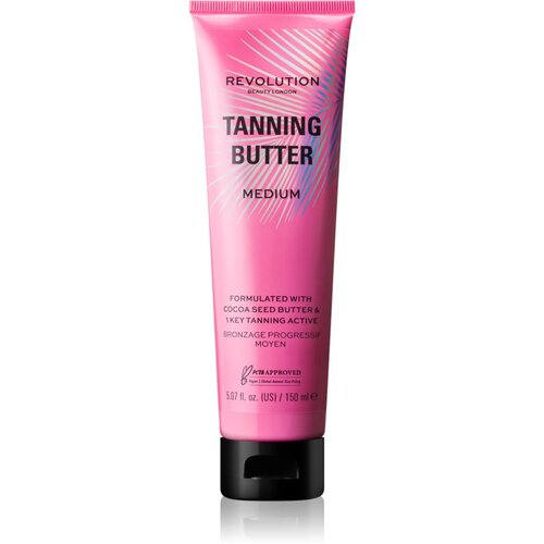 Makeup Revolution Beauty Tanning Butter hranilno maslo za telo z učinkom samoporjavitve odtenek Light/Medium 150 ml Cene