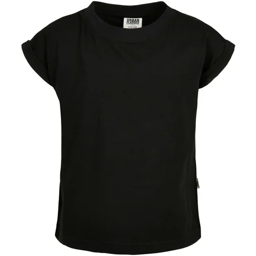 Urban Classics Kids Girls' Organic T-Shirt with Extended Shoulder Black