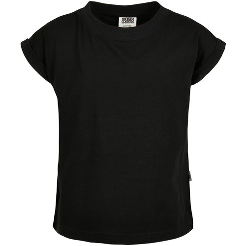 Urban Classics Kids Girls&amp;#039; Organic T-Shirt with Extended Shoulder Black Slike