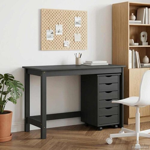  Set stola i pokretnog ormara MOSS 2 pcs Siva Cijene