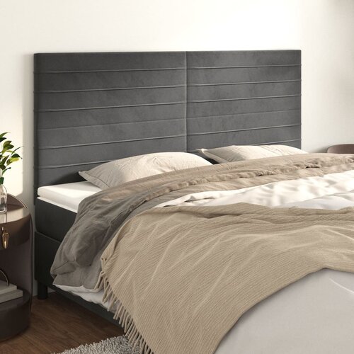  Uzglavlje tamno sivo 200x5x118/128 cm bar&scaron;unasto Cijene
