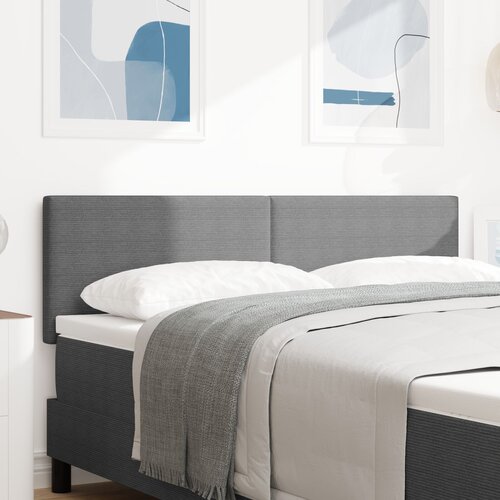 VidaXL LED glava postelje PLAIN dizajn svetlo siva 80 cm žametna tkanina Slike