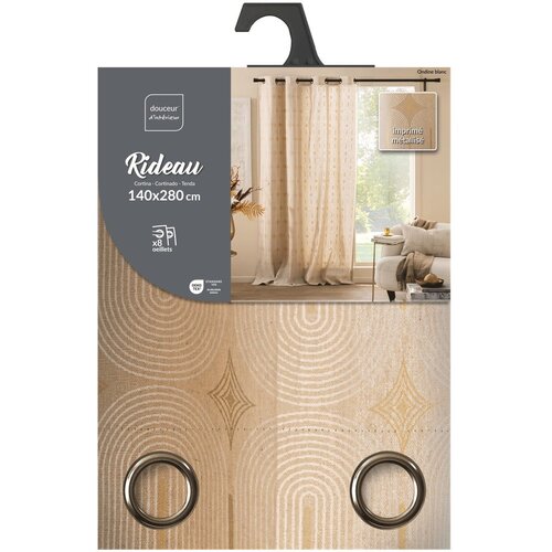Douceur d int&amp;eacute;rieur Bež zavesa 140x280 cm Ondine &amp;ndash; Slike