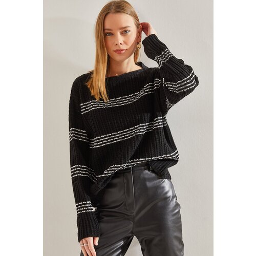 Bianco Lucci Women's Crew Neck Patterned Knitwear Sweater Cijene