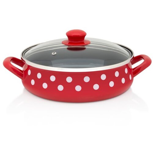 Metalac tava za prženje s poklopcem RED DOTS 24cm Cijene