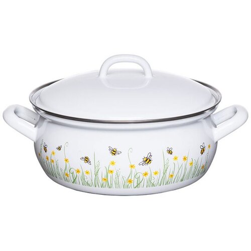 RIESS kozica s pokrovom Bee 2cm, 2l, dvojni ročaj, emajl Cene