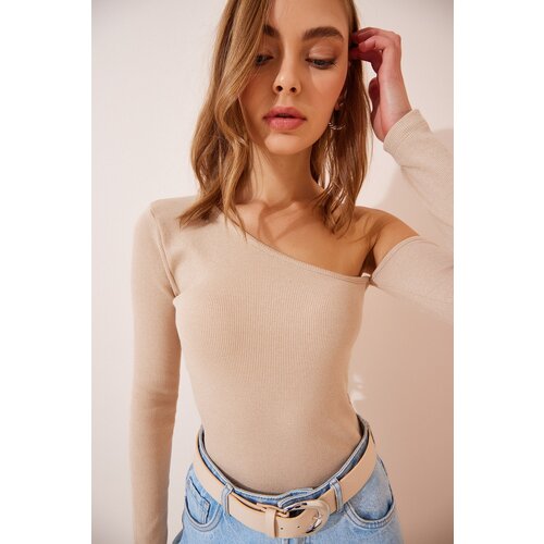  Blouse - Beige - Fitted Slike