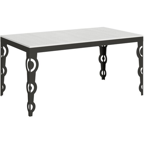 Itamoby &amp;nbsp; Karamay Evolution (90x160/420 cm) - bela, barva nog: antracit - raztegljiva jedilna miza, (20842050) Slike