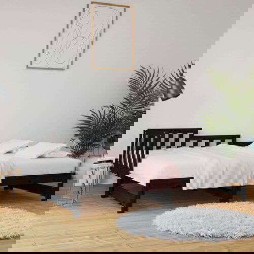  Izvlečna dnevna postelja črna 2x(80x200) cm trdna borovina, (20685002) Slike