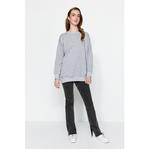 Trendyol Sweatshirt - Gray - Regular fit Slike