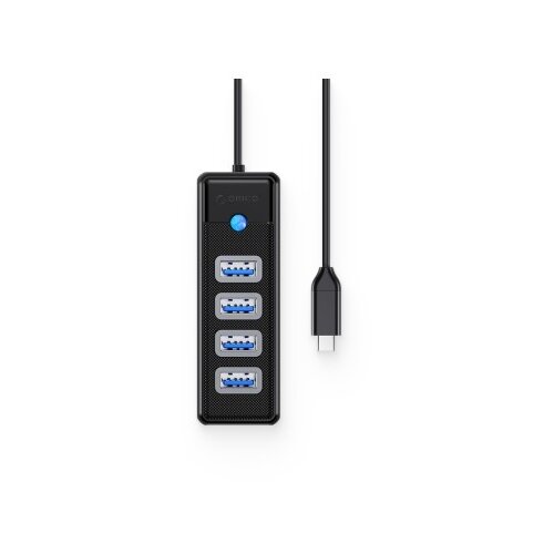 Orico USB-C hub s 4-vhodi, USB 3.0, 0.15m, črn, PW4U-C3-015 Cene